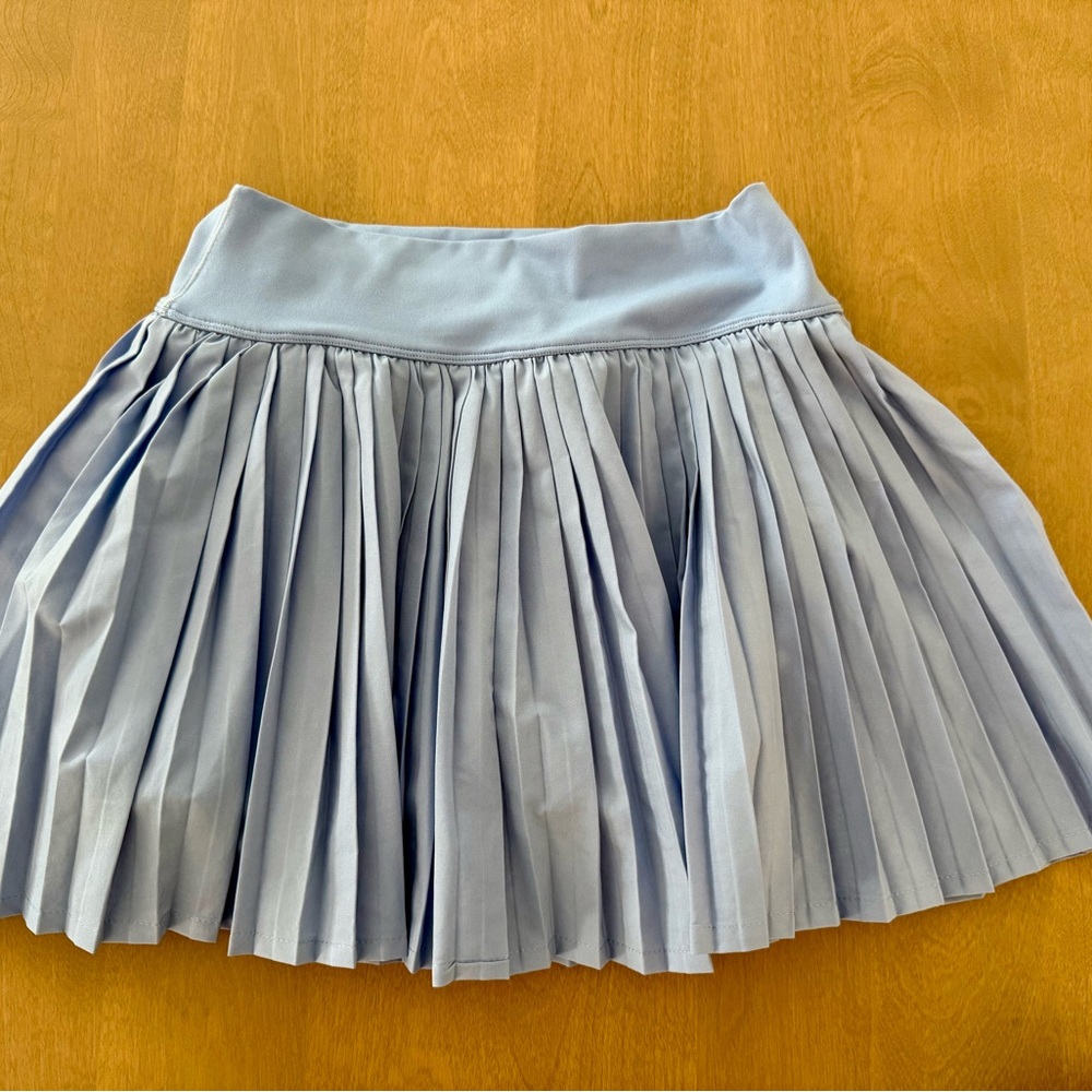 Girls size Large Originality Light Blue Pleated Skort with Stretch Waistband
